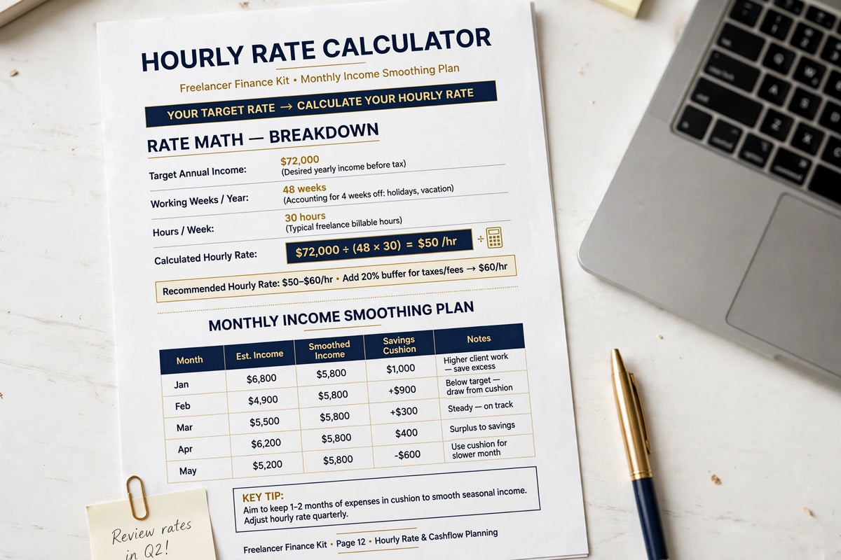 Freelancer Money Kit — Budgeting, Taxes & Invoicing System for Irregular Income