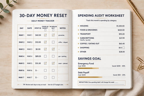 30-Day Money Reset Workbook — One Small Money Win Every Day for a Month